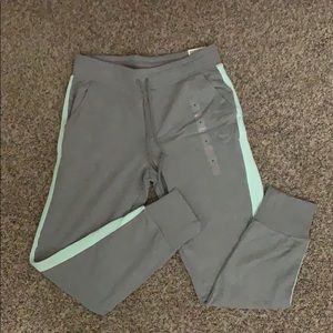 Grey and Turquoise light weight sweatpants